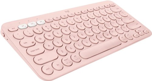 Logitech K380 Multi-Device Bluetooth Keyboard - Rose - with Easy-Switch for up to 3 Devices, Slim, 2 Year Battery - PC, Laptop, Windows, Mac, Chrome OS, Android, iPad OS, Apple TV...