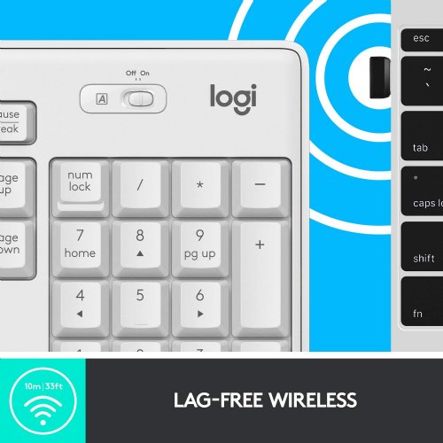Logitech MK295 Wireless Mouse & Keyboard Combo - Off White - SilentTouch Technology, Full Numpad, Advanced Optical Tracking, Lag-Free Wireless, 90% Less Noise...