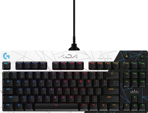 Logitech G PRO K/DA Mechanical Gaming Keyboard, Ultra-Portable Tenkeyless Design, Detachable Micro USB Cable, 16.8 Million Color LIGHTSYNC RGB Backlit Keys...