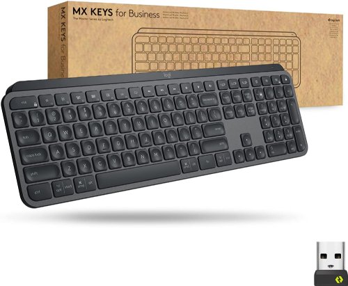 Logitech MX Keys Plus Keyboard, Wireless technology: 2.4 GHz, Bluetooth (920-009404) ...