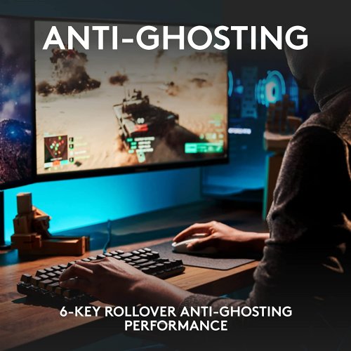 Logitech G413 TKL SE Mechanical Gaming Keyboard - Compact Backlit Keyboard with Tactile Mechanical Switches, Anti-Ghosting, Compatible with Windows, macOS ...