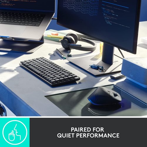 Logitech MX Mechanical Mini TKL Illuminated Wireless Keyboard, Clicky, and MX Master 3S Performance Wireless Bluetooth Mouse Bundle, macOS, Windows, Linux, iOS, Android