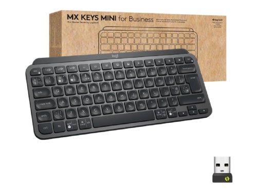 Logitech MX Keys Mini Wireless Illuminated Keyboard for Business, Compact, Logi Bolt Technology, Backlit, Rechargeable, Globally Certified, Windows/Mac/Chrome/Linux...(Graphite)