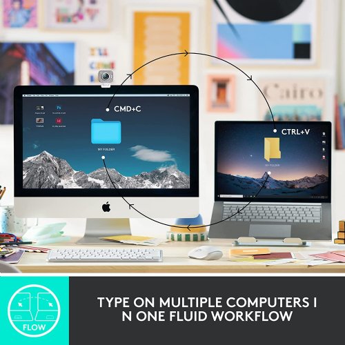 Logitech MX Keys Mini Wireless Illuminated Keyboard for Business, Compact, Logi Bolt Technology, Backlit, Rechargeable, Globally Certified, Windows/Mac/Chrome/Linux...(Pale Grey)