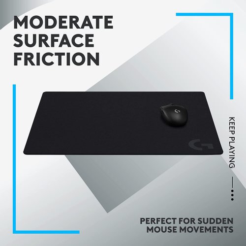 Logitech G640 Large Cloth Gaming Mouse Pad, Optimized for Gaming Sensors, Moderate Surface Friction, Non-Slip Mouse Mat, Mac and PC Gaming Accessories, 460 x 600 x 3 mm...