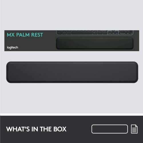 Logitech MX Palm Rest for MX Keys, Premium, No-Slip Support for Hours of Comfortable Typing, Black...