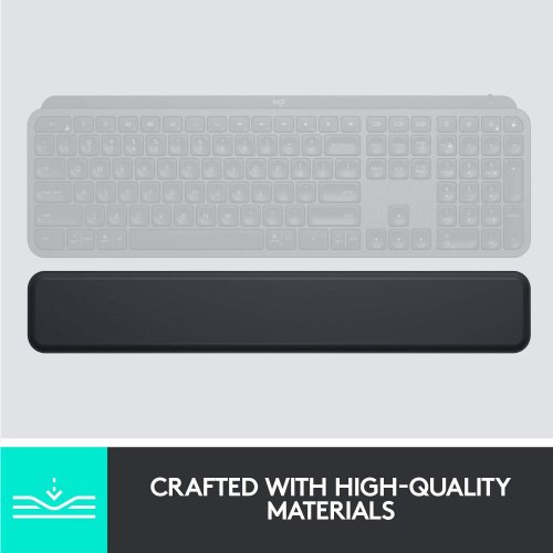 Logitech MX Palm Rest for MX Keys, Premium, No-Slip Support for Hours of Comfortable Typing, Black...