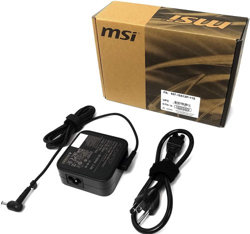 MSI AC Adaptor + Power Cord - 90W, Small.Suitable System Model:PS63 w/GTX1050, GTX1050Ti, GTX1650 (957-16S12P-115) ...
