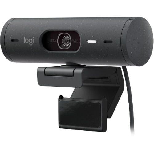 Logitech Brio 500 Full HD Webcam with Auto Light Correction,Show Mode, Dual Noise Reduction Mics, Webcam Privacy Cover, Works with Microsoft Teams, Google ...