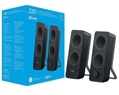 Logitech Z207 Stereo Speakers with Bluetooth(Black) (980-001294) ...