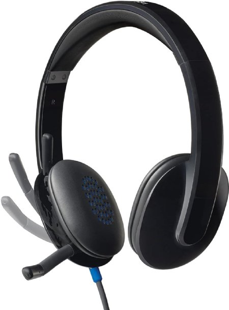 Logitech High-Performance USB Headset H540 for Windows and Mac, Skype Certified - Black - (981-000510) ...