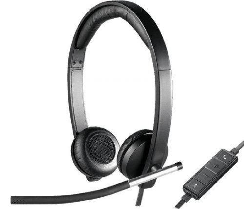 Logitech USB Headset Stereo H650e (Business Product), Corded Double-Ear Headset, Audio System Type:Headset, Sound Output Mode:Stereo....