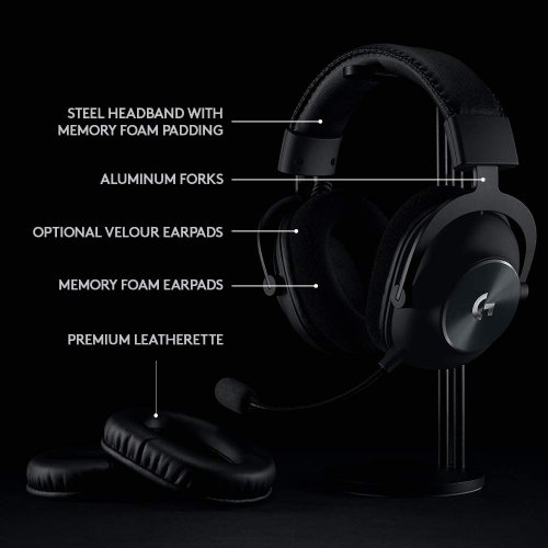 Logitech G PRO X Wireless Lightspeed Gaming Headset with Blue VO!CE Mic Filter Tech, 50 mm PRO-G Drivers, and DTS Headphone:X 2.0 Surround Sound...