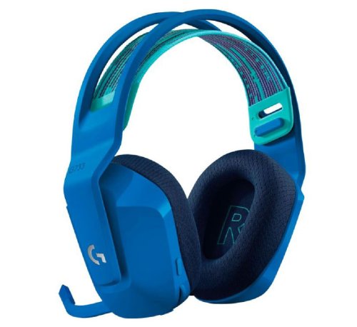 Logitech G733 Lightspeed Wireless Gaming Headset with suspension headband, LIGHTSYNC RGB, Blue VO!CE mic technology and PRO-G audio drivers - Blue...
