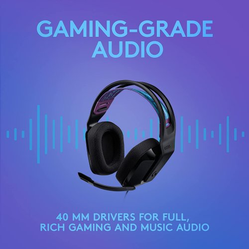 Logitech G335 Wired Gaming Headset, with Microphone, 3.5mm Audio Jack, Comfortable Memory Foam Earpads, Lightweight, Compatible with PC, Playstation, Xbox, Nintendo Switch...