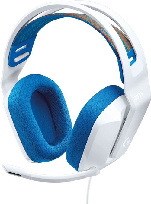 Logitech G335 Stereo Gaming Heaset - White - Gaming Headset, with Microphone, 3.5mm Audio Jack, Comfortable Memory Foam Earpads, Lightweight, Compatible with PC, Playstation, Xbox...