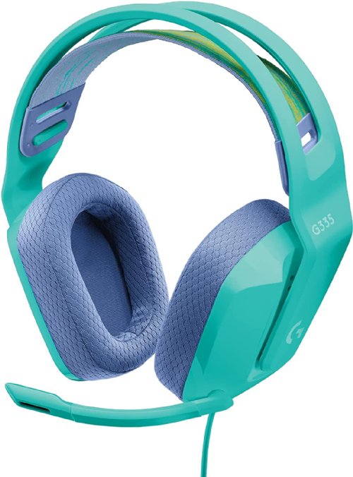 Logitech G335 Stereo Gaming Heaset - Mint - with Flip to Mute Microphone, 3.5mm Audio Jack, Memory Foam Earpads, Lightweight, Compatible with PC, Playstation, Xbox, Nintendo Switch...