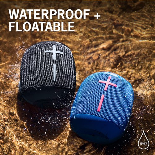 Ultimate Ears WONDERBOOM 3, Small Portable Wireless Bluetooth Speaker, Big Bass 360-Degree Sound for Outdoors, Waterproof, Dustproof IP67, Floatable, 131 ft Range...(Joyous Brights Grey)