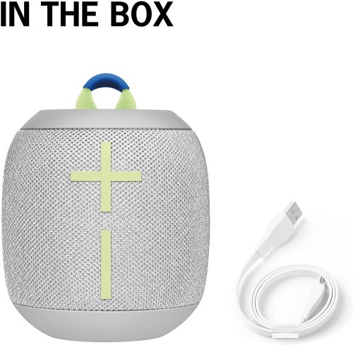 Ultimate Ears WONDERBOOM 3, Small Portable Wireless Bluetooth Speaker, Big Bass 360-Degree Sound for Outdoors, Waterproof, Dustproof IP67, Floatable, 131 ft Range...(Joyous Brights Grey)
