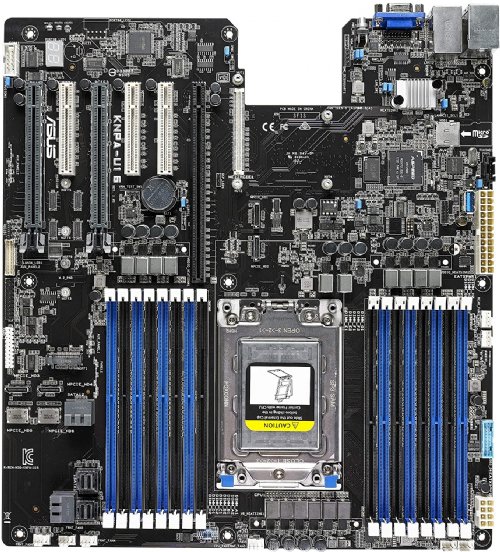 Asus KNPA-U16 Socket SP3 DDR4 M.2 EEB Server Motherboard for AMD EPYC 7000 Series Processors with OCulink NVMe, Dual Gigabit LAN, 2 SATA3 ...