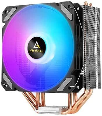 Antec A400i Neon Lighting with PWM Silent RGB Silent Fan, Direct-Touched Copper Heat Pipes CPU Air Cooler...