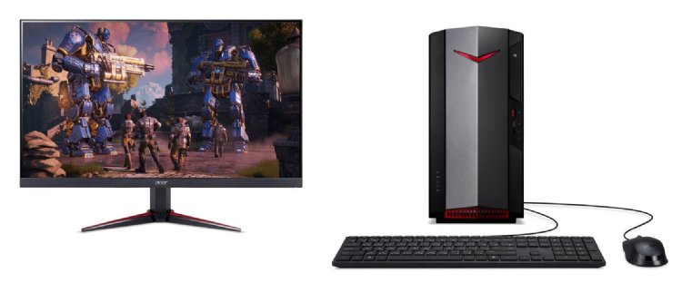 Acer Nitro N50-640-ES13 Gaming Tower, Intel Core i7-12700, 16GB Memory, 1TB SSD, Wireless + BT, VGA Card RTX 3060 12G, Power Supply 500W, Mouse and Keyboard,  Windows 11 Home...
