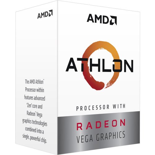 AMD Athlon 3000G 3.5GHz Dual-Core Unlocked OC AM4 Processor with Vega 3 Graphics...