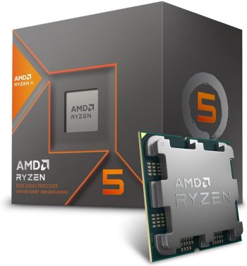 AMD Ryzen 5 8600G, 8000-G Series, 6-Core 4.3 GHz, Socket AM5, 65W, AMD Radeon 760M Graphics, Desktop CPU Processor - (100-100001237BOX)