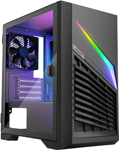 Antec Dark Phantom Series DP31 Mini-tower M-ATX Gaming PC Computer Case, Claw-shaped Air Intakes, ARGB Strip, Magnetic Tempered Glass Side Panel...