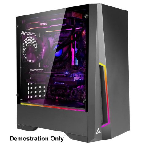 Antec Dark Phantom DP501 ATX Mid Tower Gaming Case, ARGB Motherboard Sync, Tempered Glass, Led mode I/O button: controls the colors and modes of inbuilt LED strips...