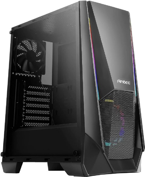 Antec NX Series NX310, Mid Tower ATX Gaming Case, Tempered Glass Side Panel & ARGB LED Effects Front Panel, 280 mm Radiator Support, 1 x 120mm ARGB Fan Included, Black...