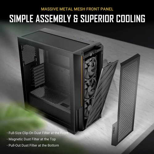 Antec Performance Series P20C Mid-Tower E-ATX PC Case, Massive Metal Mesh Front Panel, 3 x 120mm PWM Fans, Type-C 3.2 Gen2 Ready, 2 x 360 mm Radiator Simultaneously...
