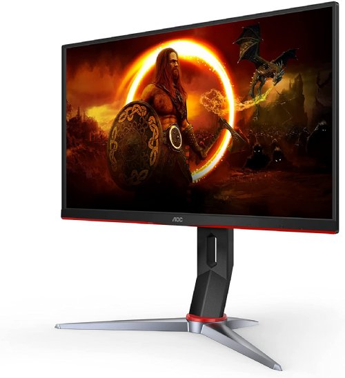 AOC 24G2 24" Frameless (144Hz, FreeSync ) IPS FHD 1080P Gaming Monitor, , 1ms Respnse Time, Display, HDMI, VGA, Height Adjustable, 3-Year Zero Dead Pixel Guarantee, Black/Red...