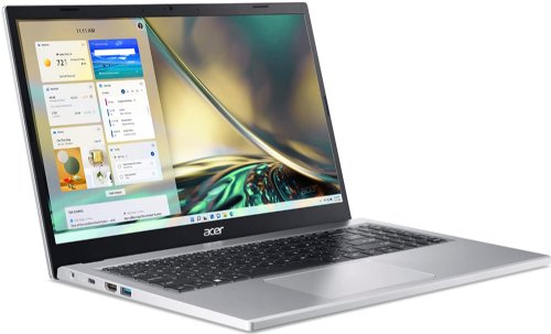 Acer Aspire 3 15.6in Full HD 1920 x 1080 Notebook, Intel Core i3-1215U 8GB, 256GB PCIe SSD, Intel UHD, 802.11a/b/g/n/ac, BT5.0, webcam, Bilingual, Windows 11 Home, Pure Silver...