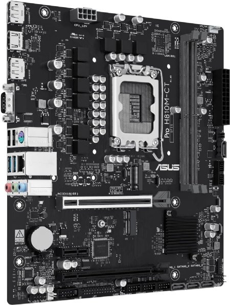 ASUS PRO H810M-CT-CSM Micro-ATX mATX Intel H810 business motherboard, Intel Core Ultra Processors (Series 2) Ready, DDR5, M.2, HDMI with enhanced security, reliability ...