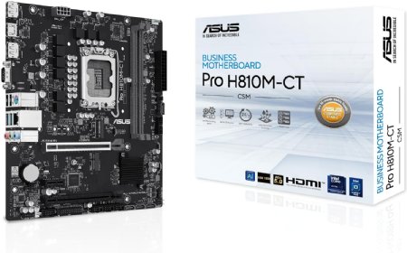 ASUS PRO H810M-CT-CSM Micro-ATX mATX Intel H810 business motherboard, Intel Core Ultra Processors (Series 2) Ready, DDR5, M.2, HDMI with enhanced security, reliability ...