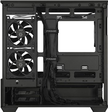 ASUS Prime AP202 ARGB Black mATX pc case with Fully Tempered Curved Glass, Supports Graphics Cards up to 420mm Long, 360mm Long radiators, Easy-Detach Rail ...
