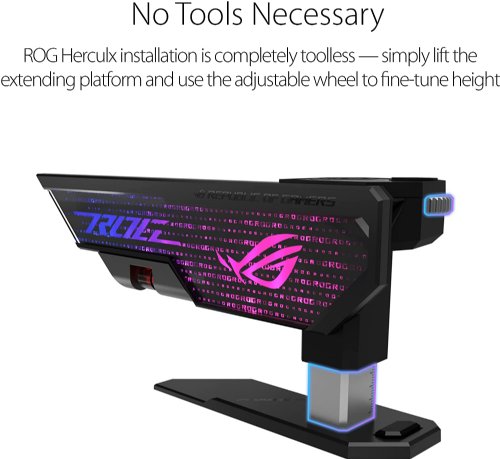 ASUS ROG Herculx Graphics Card Anti-Sag Holder Bracket (Solid Zinc Alloy Construction, Easy Toolless Installation, Included Spirit Level, Adjustable Height, Wide Compatibility...