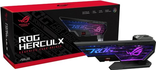 ASUS ROG Herculx Graphics Card Anti-Sag Holder Bracket (Solid Zinc Alloy Construction, Easy Toolless Installation, Included Spirit Level, Adjustable Height, Wide Compatibility...
