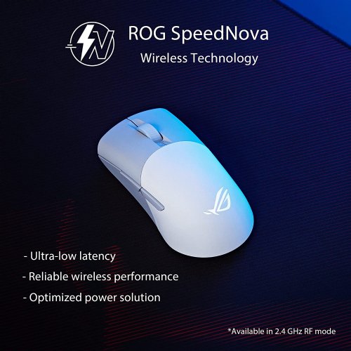 Asus ROG Keris Wireless AimPoint Gaming Mouse, Tri-mode connectivity (2.4GHz RF, Bluetooth, Wired), 36000 DPI sensor, 5 programmable buttons, ROG SpeedNova...