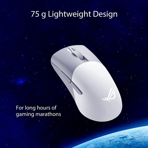 Asus ROG Keris Wireless AimPoint Gaming Mouse, Tri-mode connectivity (2.4GHz RF, Bluetooth, Wired), 36000 DPI sensor, 5 programmable buttons, ROG SpeedNova...