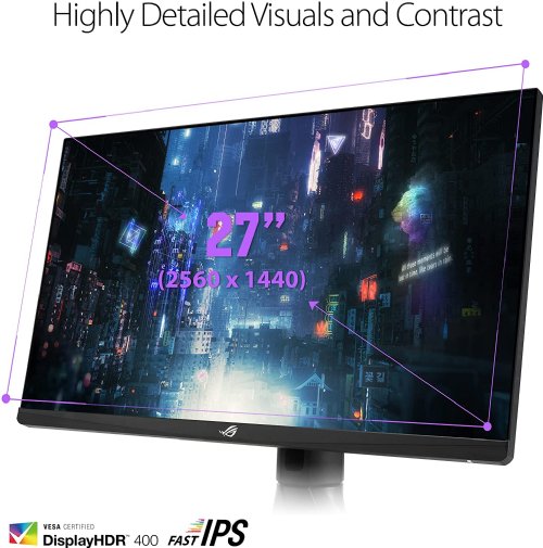 ASUS ROG STRIX 27" 1440P Curved Gaming Monitor (XG27AQV), QHD (2560 X 1440), FAST IPS, 170HZ, 1MS, G-Sync Compatible, Freesync Premium, Eye Care, HDMI, Displatport...