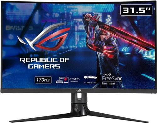 ASUS ROG Strix 31.5" 1440P WQHD (2560 x 1440) 170HzCurved Gaming Monitor, (XG32VC),1ms,Extreme Low Motion Blur Sync,FreeSync Premium Pro,HDMI DisplayPort USB  ...