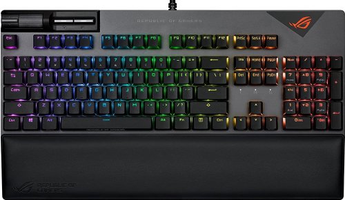 ASUS ROG Strix Flare II 100% RGB Gaming Keyboard, ROG NX Blue Mechanical switches, ABS Engraved keycaps, 8k Hz Polling, Sound-dampening Foam, Media Controls...