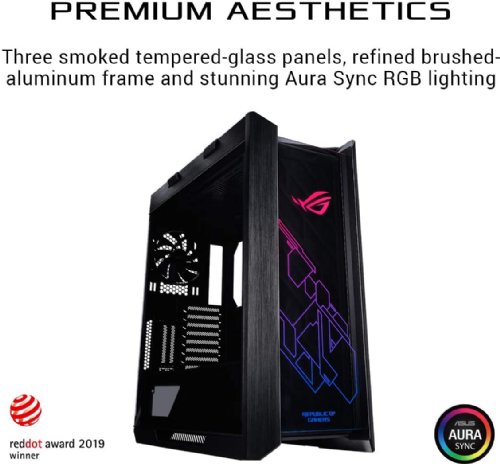 ASUS ROG Strix Helios GX601 Edition RGB Mid-Tower Computer Case, ATX/EATX Motherboards with Tempered Glass, Aluminum Frame, GPU Braces, 420mm Radiator...