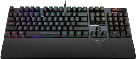 ASUS ROG Strix Scope II Gaming Keyboard, pre-lubed ROG RX Red Linear Optical switches, Sound-dampening Foam, PBT doubleshot keycaps, Streaming hotkeys, Multi-Function Controls ...