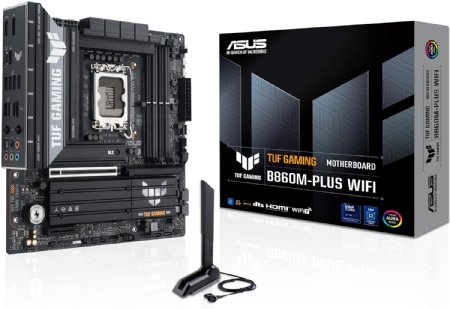 ASUS TUF Gaming B860M-PLUS WiFi B860 LGA 1851 mATX Motherboard, Intel Core Ultra Series 2 Ready, AI PC, 12+1+2+1 80A Stages, DDR5,PCIe 5.0, 3X M.2 ...