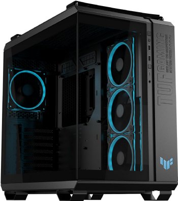 ASUS TUF Gaming GT502 Black ATX Mid-Tower Computer Case with Front Panel RGB Button, USB 3.2 Type-C and 2x USB 3.0 Ports, 2- way Graphic Card Mounting Orientation ...