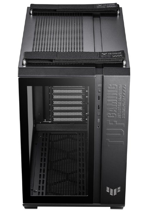 ASUS TUF Gaming GT502 Black ATX Mid-Tower Computer Case with Front Panel RGB Button, USB 3.2 Type-C and 2x USB 3.0 Ports, 2- way Graphic Card Mounting Orientation...