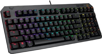 ASUS TUF Gaming K3 Gen II Wired USB Gaming Keyboard - 97-Key Compact Layout, Optical-Mechanical Red (Linear) Switches, PBT Keycaps, Detachable Top Plate, IP57 Waterproofing ...